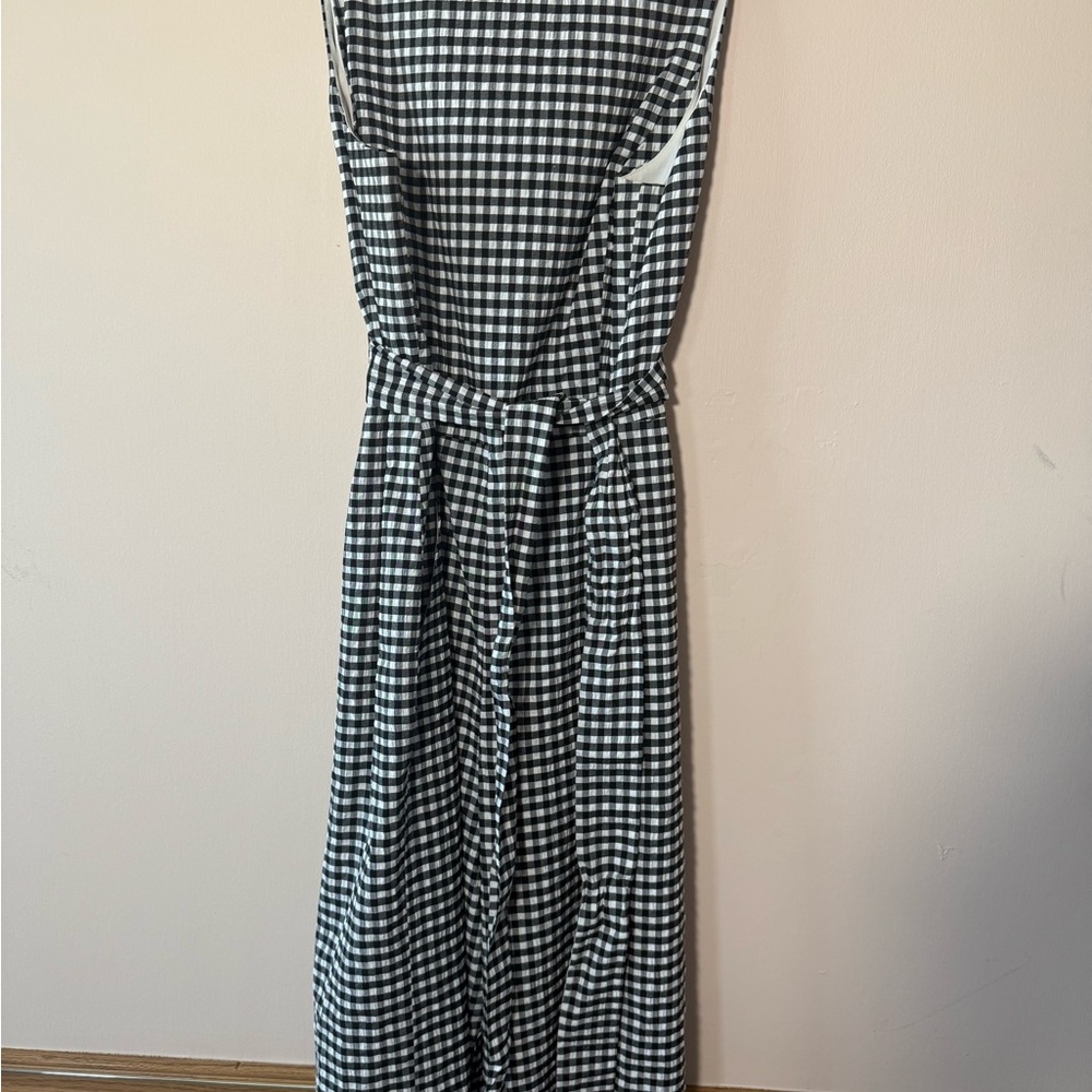 Preston & York Monochrome Gingham Backless Dress